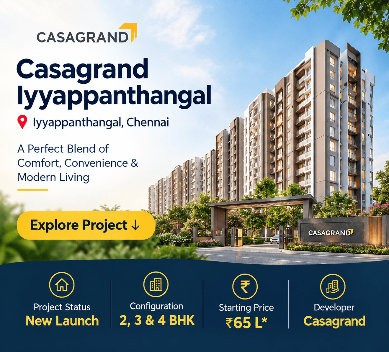 Casagrand Iyyappanthangal premium residential apartments Chennai