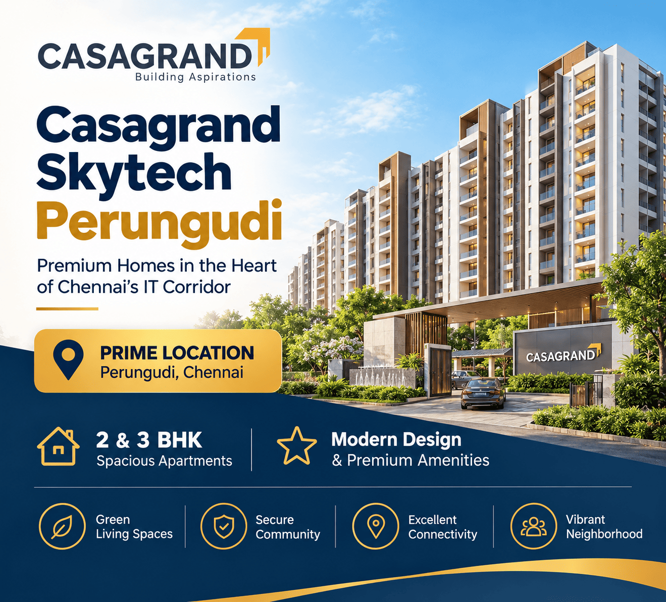 Casagrand Skytech premium office space Perungudi Chennai