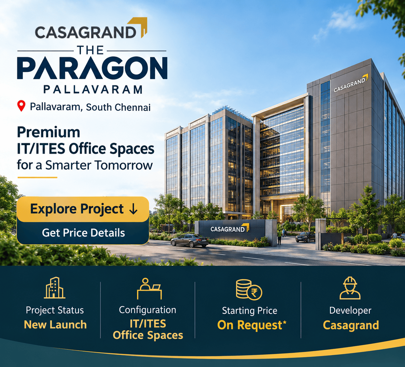 Casagrand The Paragon Pallavaram premium IT/ITES office spaces Chennai