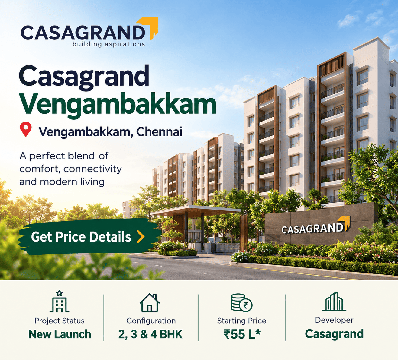 Casagrand Vengambakkam premium residential apartments Chennai